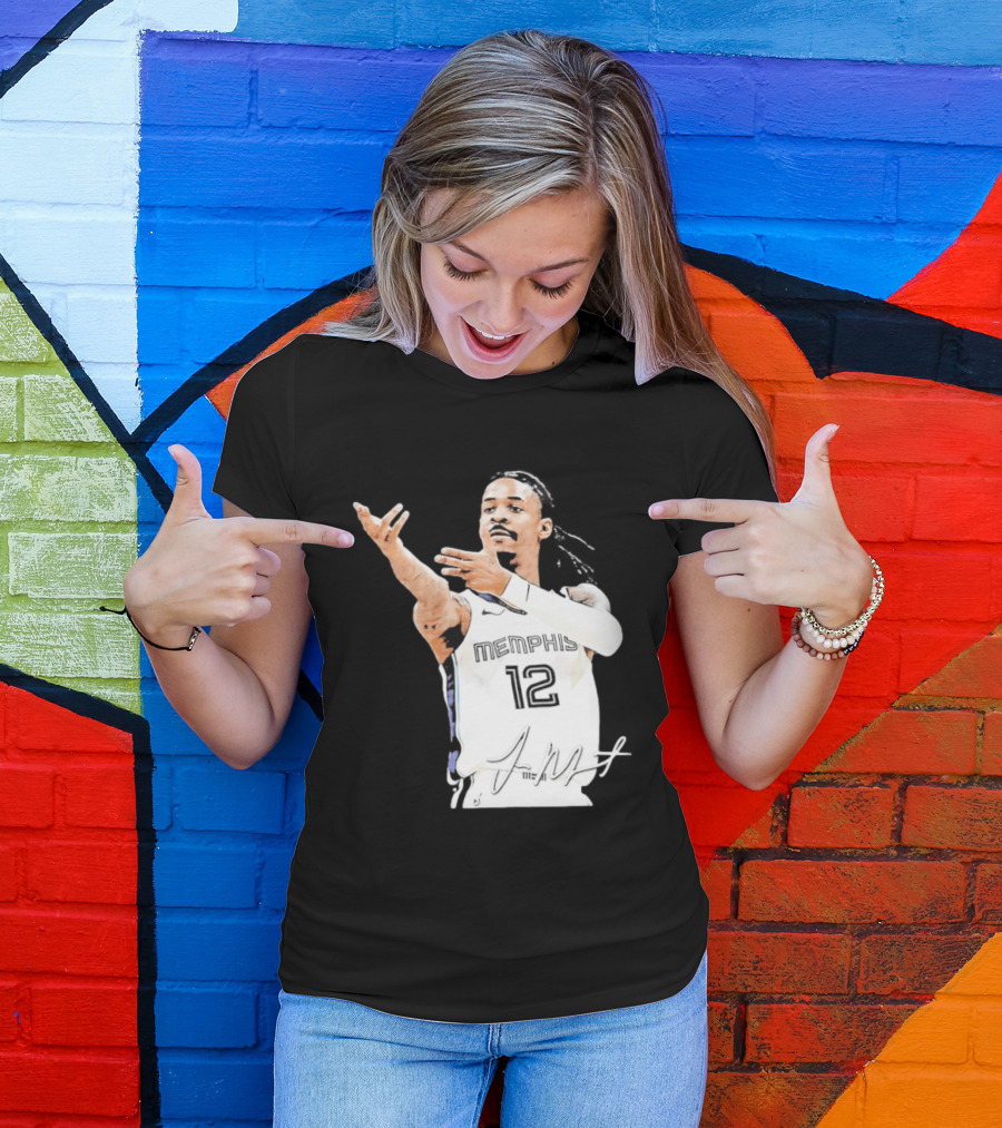 Ja Morant Memphis Grizzlies 12 Basketball Star Signature Edition 2026 T-Shirt