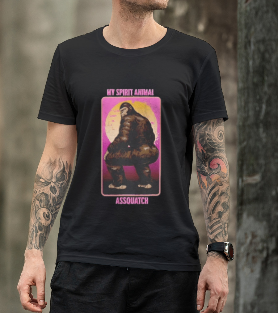 My Spirit Animal Assquatch Gorilla Twerking Retro Humorous T-Shirt
