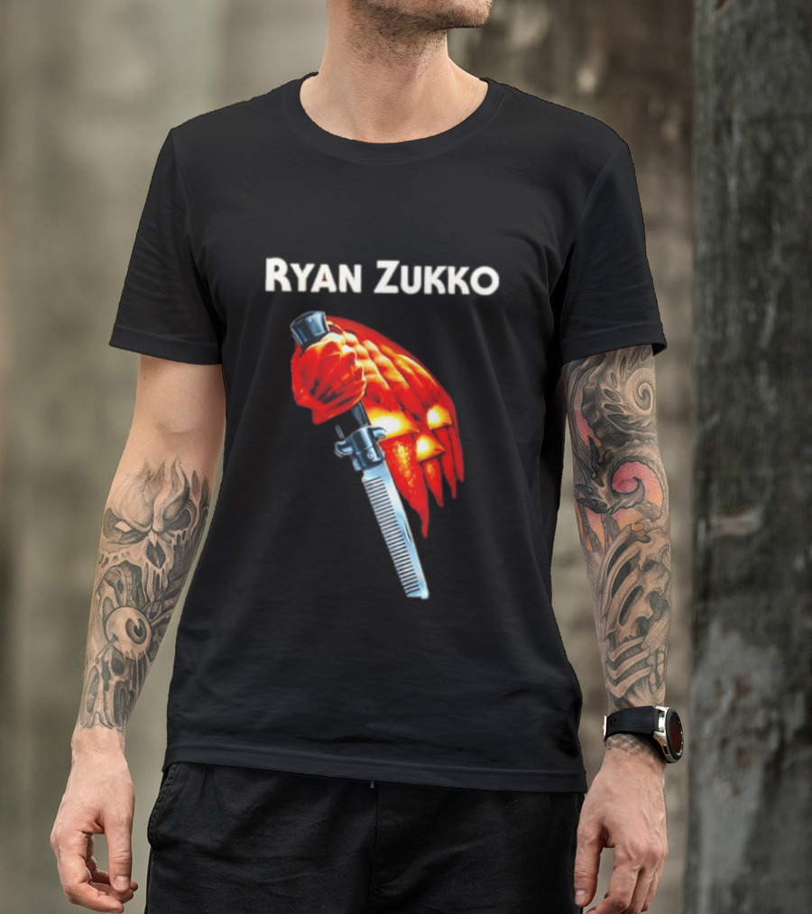 Ryan Zukko Killer Pumpkin Comb Halloween T-Shirt
