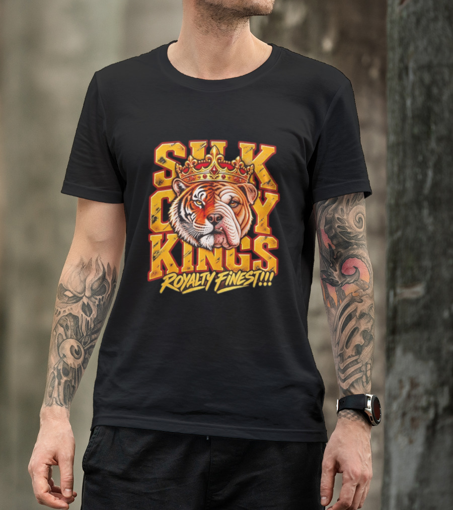 Silk City Kings Royalty Finest Regal Tiger Bulldog Duo T-Shirt
