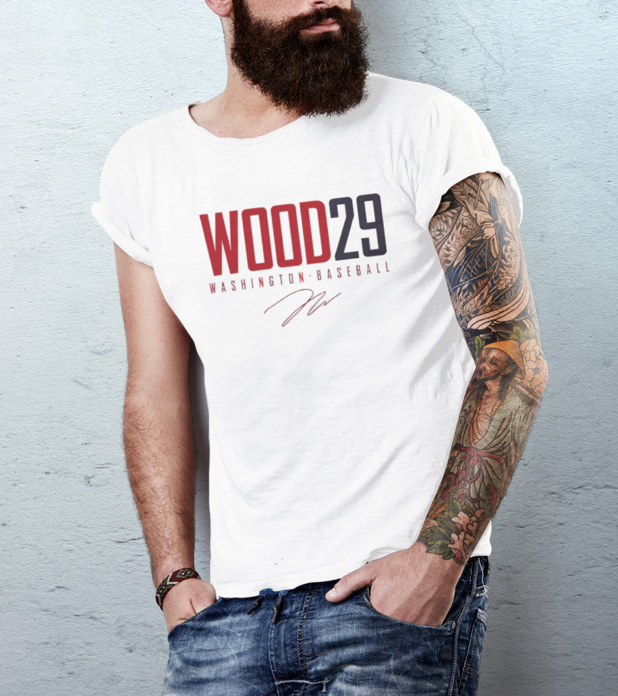 Wood 29 Washington Baseball T-Shirt