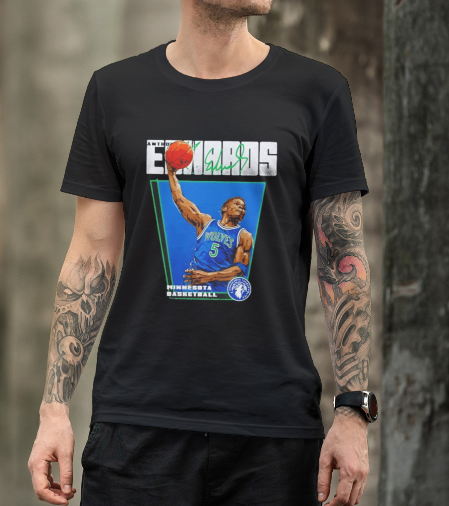 Anthony Edwards Minnesota Basketball Timberwolves Dunking Action T-Shirt