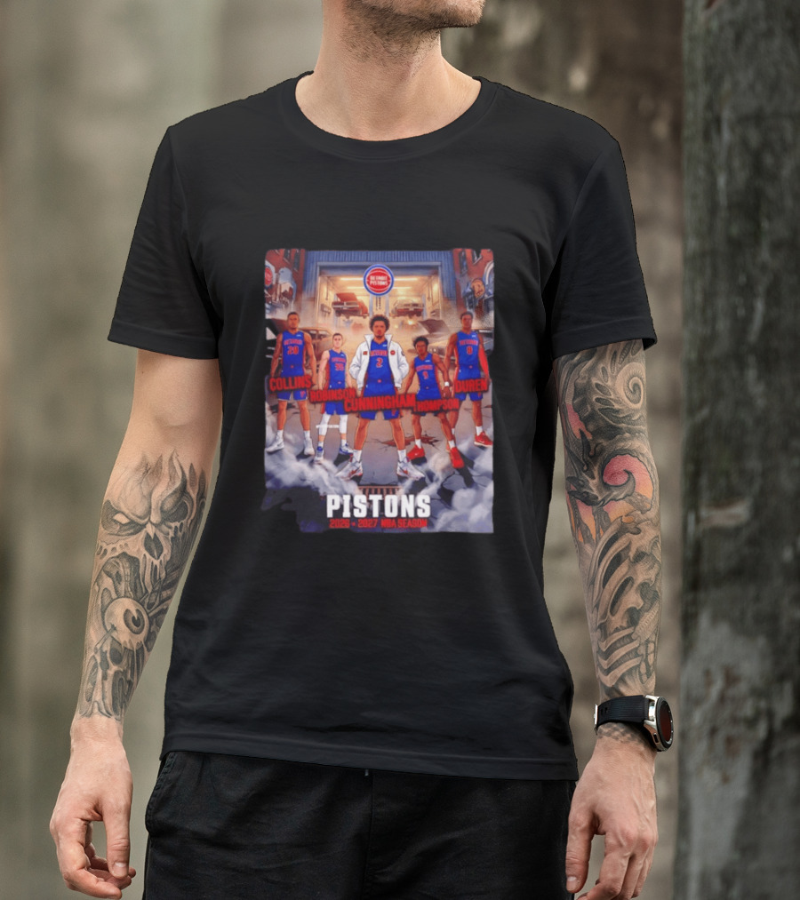Detroit Pistons 2026 2027 NBA Season Cunningham Thompson Duren Robinson Collins T-Shirt