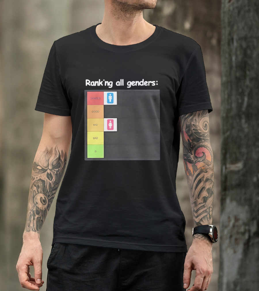 Ranking All Genders GOATed Good Mid Bad D T-Shirt
