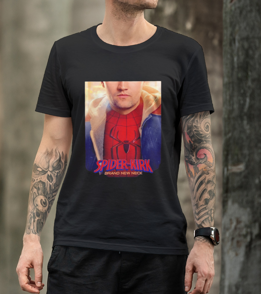 Spider Kirk Brand New Neck Spider Man X Charlie Kirk T-Shirt