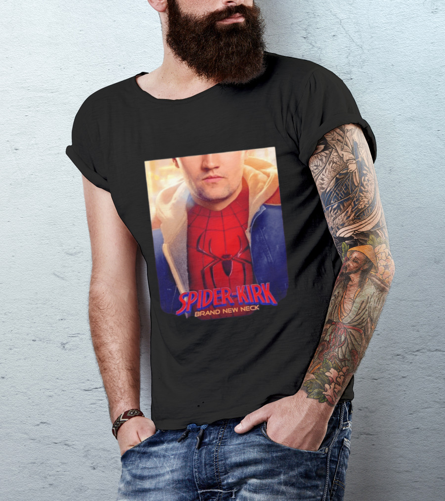 Spider Kirk Brand New Neck Spider Man X Charlie Kirk T-Shirt