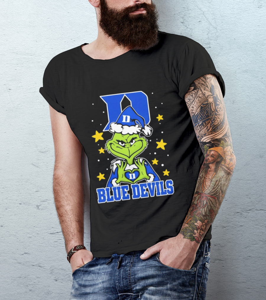 Grinch Christmas Duke Blue Devils NCAA T-Shirt