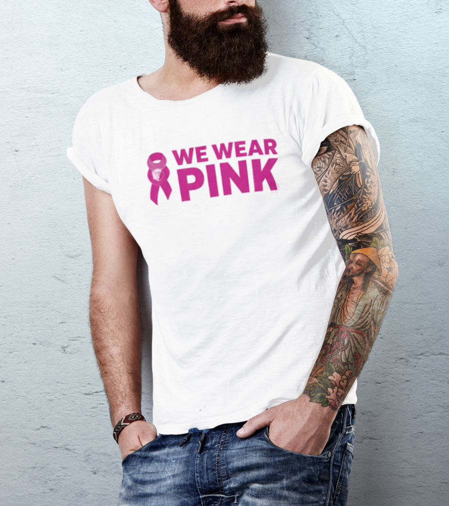 Memphis Grizzlies We Wear Pink Breast Cancer Awareness Support T-Shirt