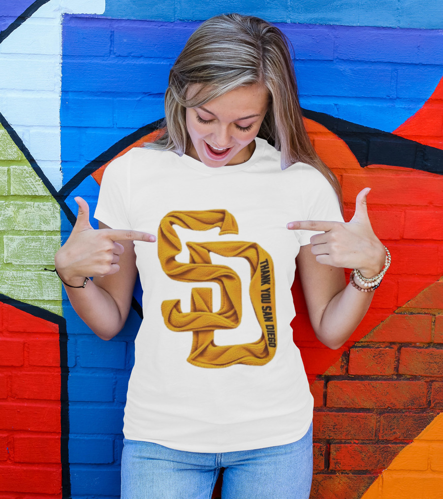 San Diego Padres Thank You San Diego SD Scarf T-Shirt