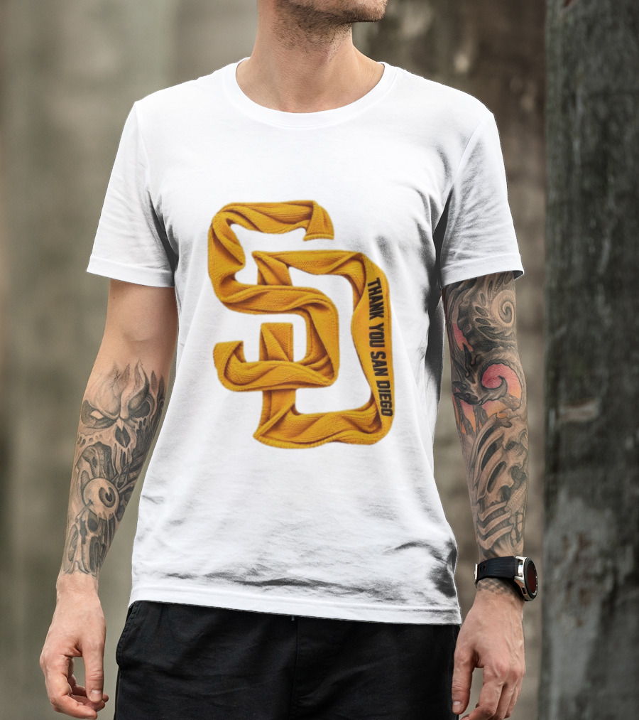 San Diego Padres Thank You San Diego SD Scarf T-Shirt
