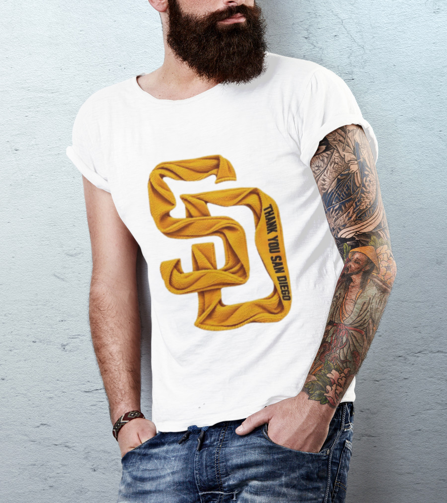 San Diego Padres Thank You San Diego SD Scarf T-Shirt