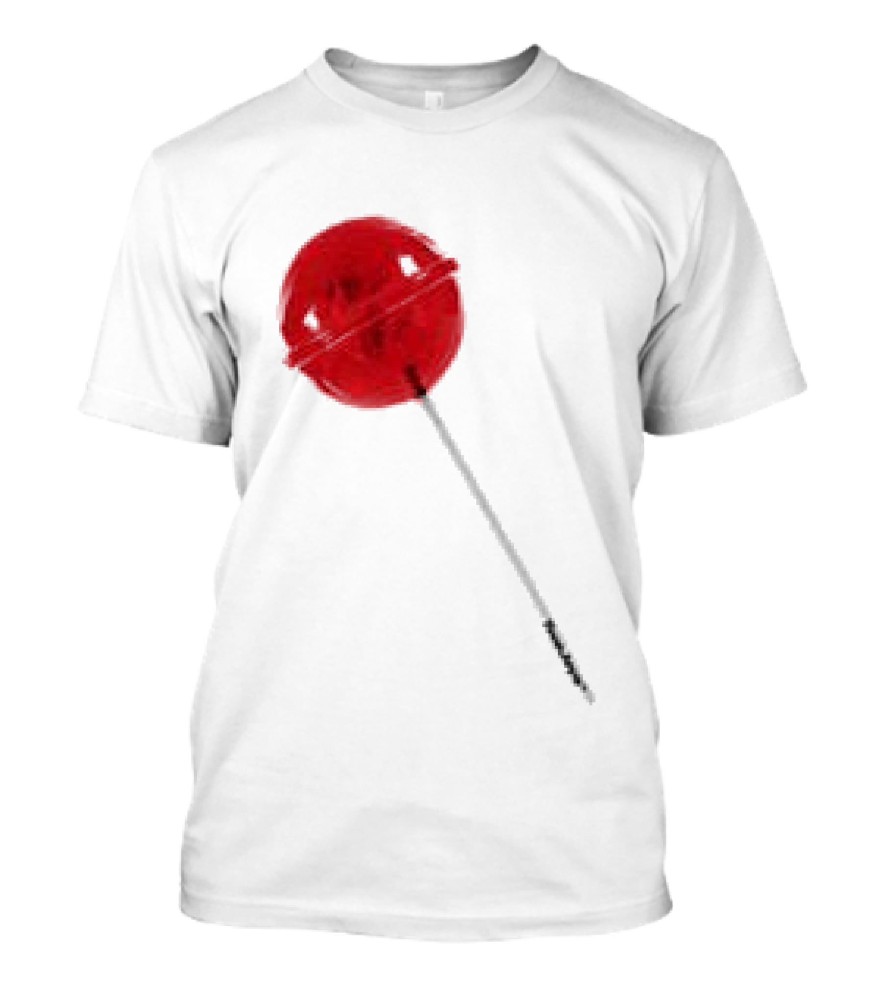 Twojeys Lollipop White Red Candy Stick T-Shirt