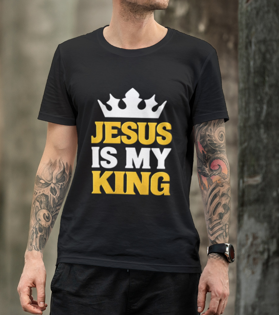 Jesus Is My King White Crown Christian Faith T-Shirt