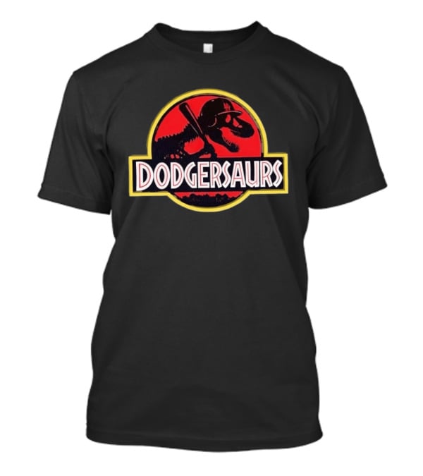 Dodgersaurs Los Angeles Dodgers Dinosaur Jurassic Mashup T-Shirt