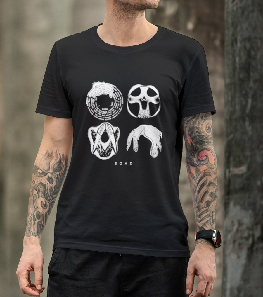 System Of A Down SOAD All For One Skulls T-Shirt