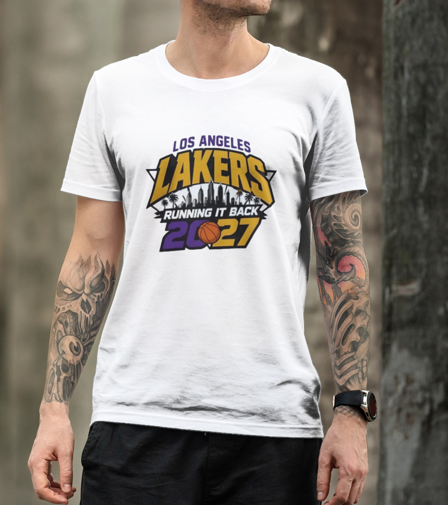 Los Angeles Lakers Running It Back Skyline NBA 2027 T-Shirt