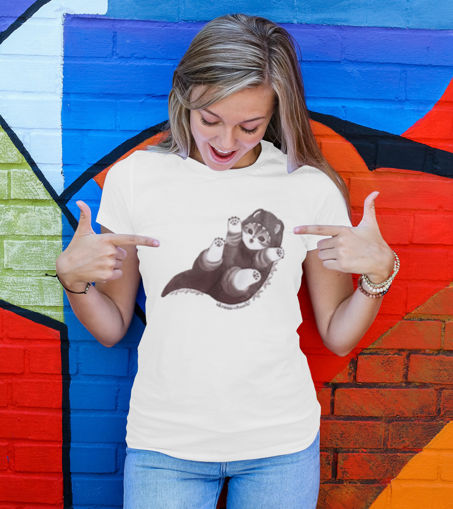 Mofusand Skreeonk Kaiju Cat Paws Playful T-Shirt