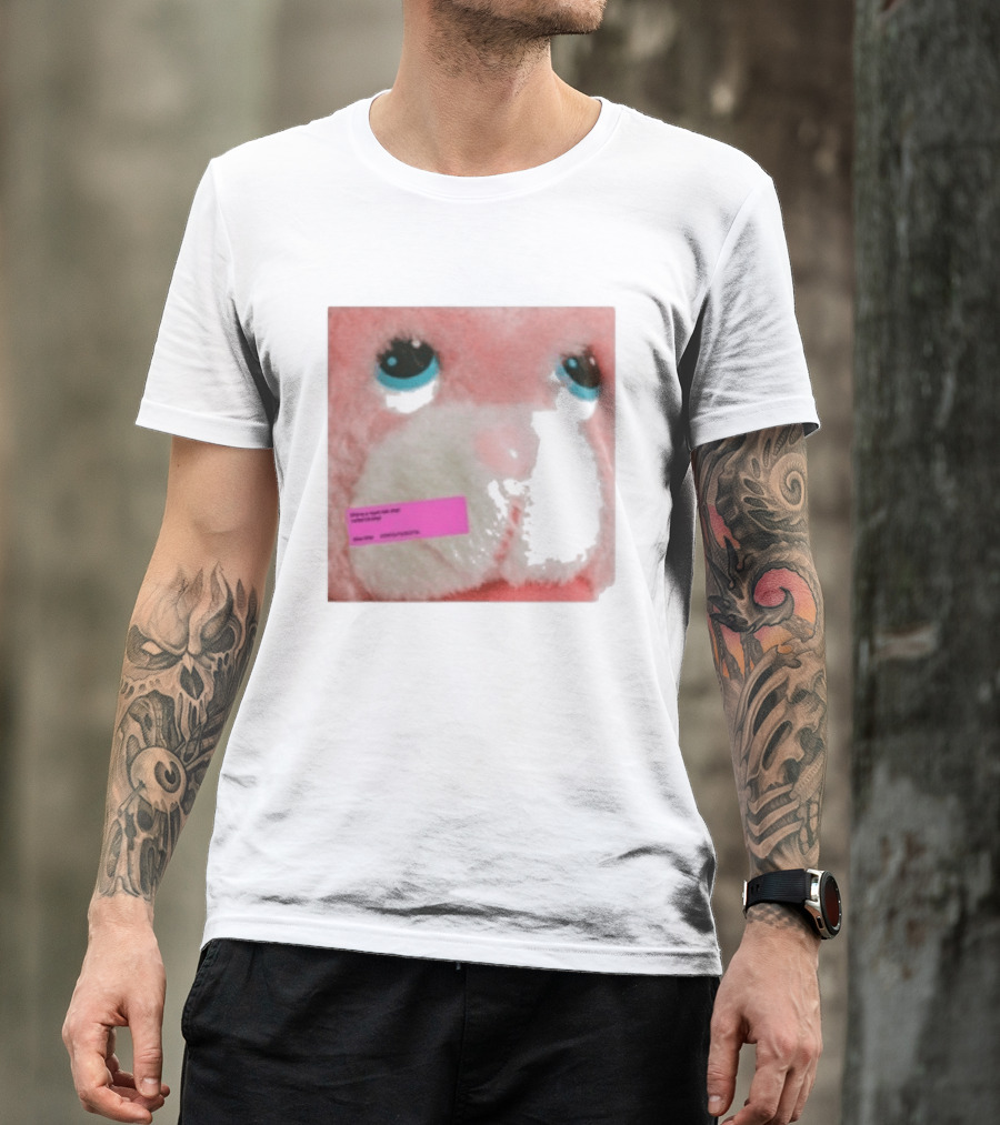 Royel Otis Hickey Album Pink Fluffy Bunny Face T-Shirt