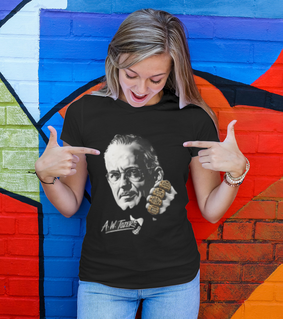 A W Tozer Glasses Three Championship Rings T-Shirt