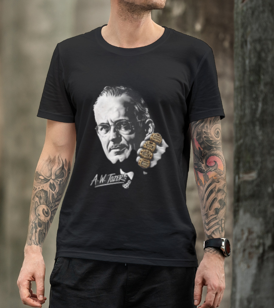 A W Tozer Glasses Three Championship Rings T-Shirt