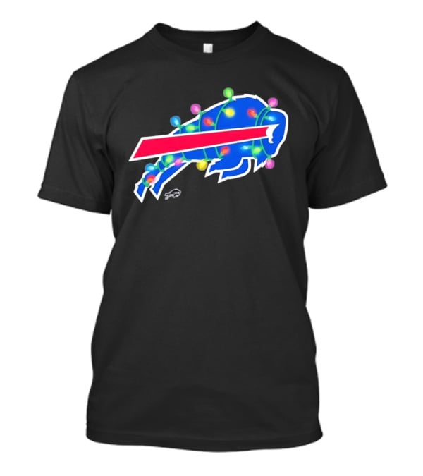 Buffalo Bills Christmas Holiday Lights Football Team Festive Celebration T-Shirt