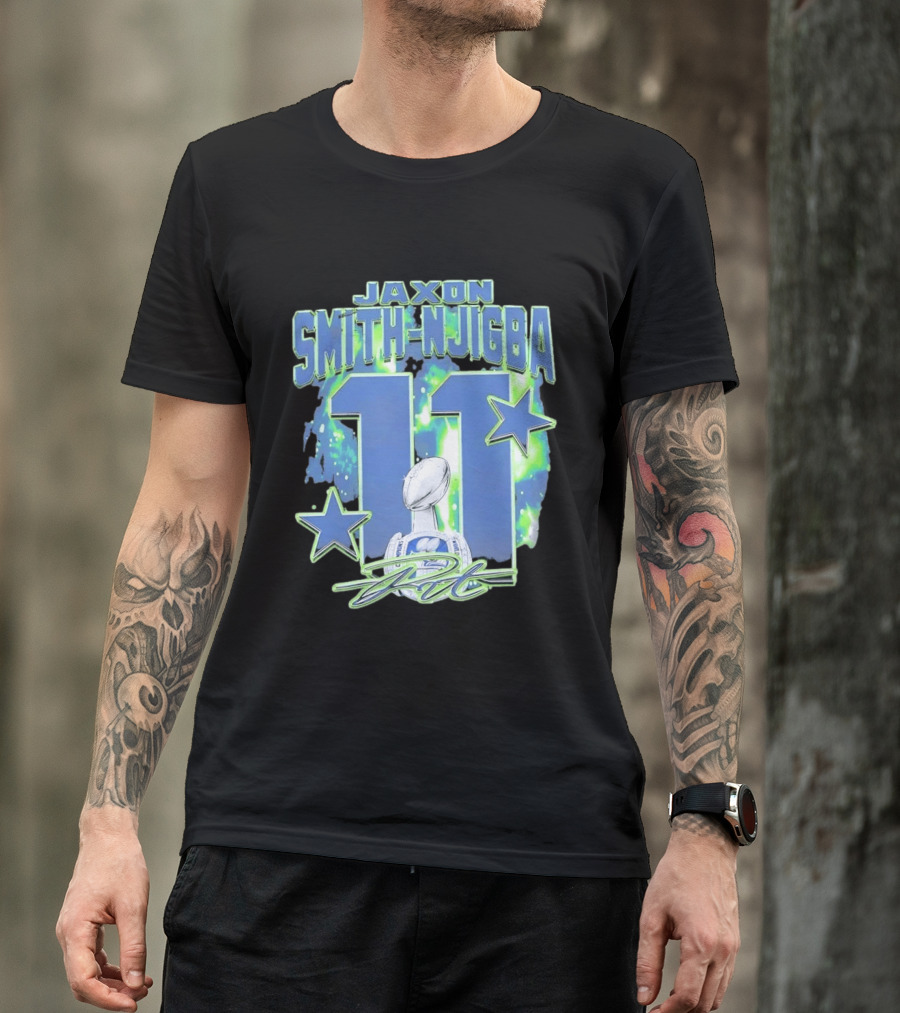 Jaxon Smith Njigba 11 Seattle Championship T-Shirt