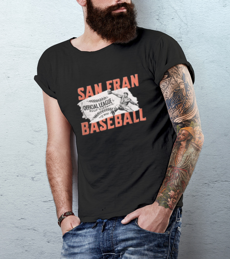 San Fran Baseball Official League Vintage Throwback T-Shirt