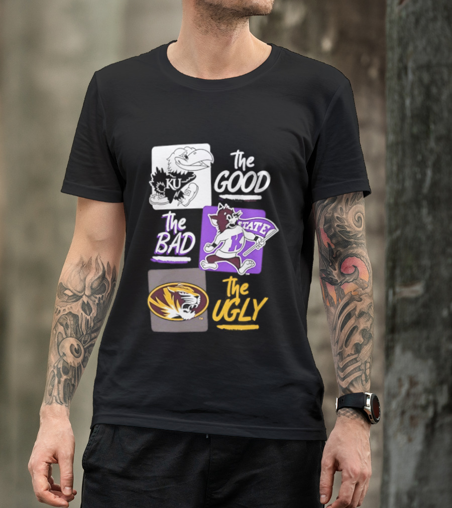 Kansas Jayhawks Wildcats Tigers The Good The Bad The Ugly T-Shirt