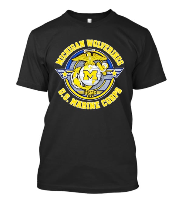 Michigan Wolverines US Marine Corps USMC Semper Fidelis T-Shirt