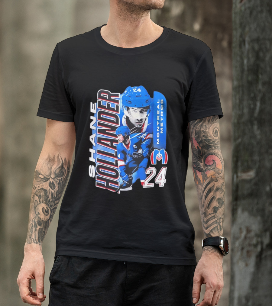 Shane Hollander Montreal Metros 24 Hockey Player Sports T-Shirt