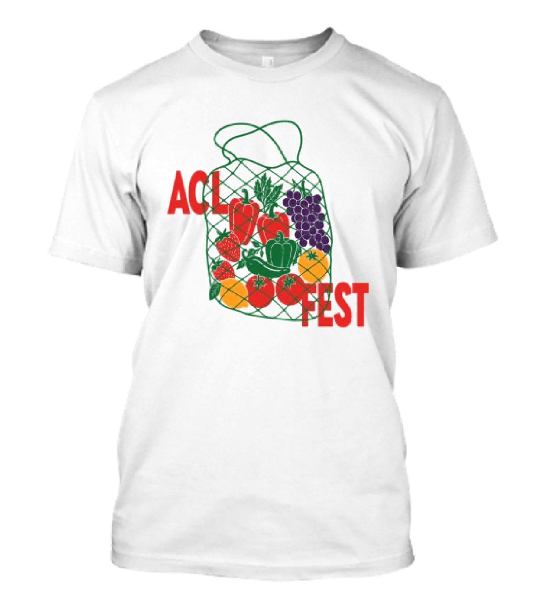 ACL Festival Women's Market Crop Top Lineup Veggie Bag T-Shirt