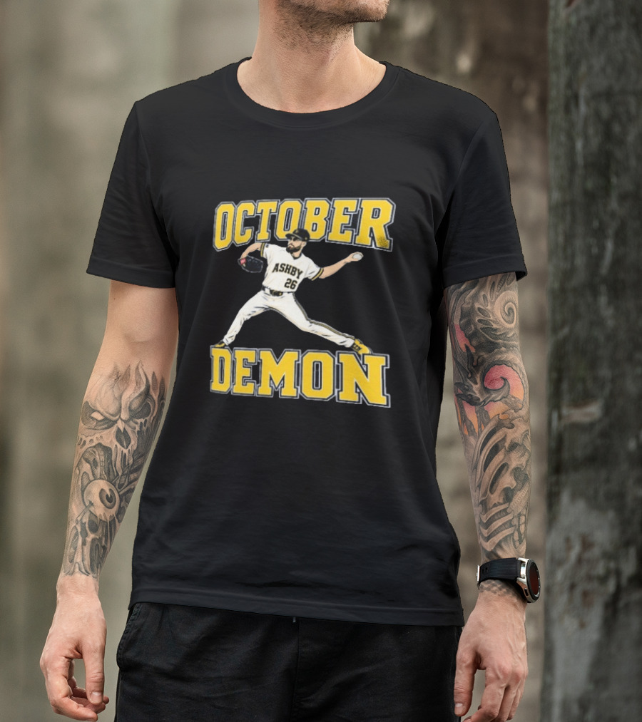 Aaron Ashby October Demon Pitcher 26 Baseball Player T-Shirt