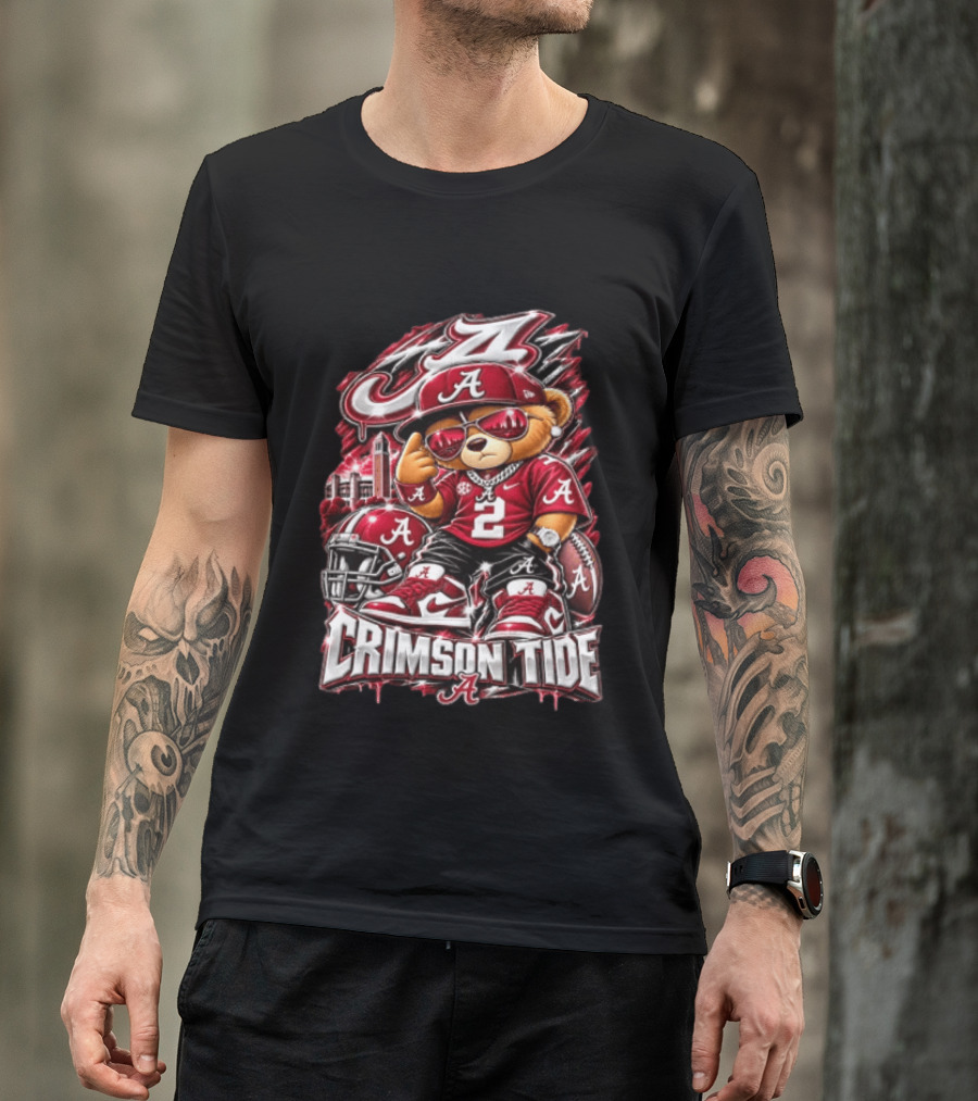 Crimson Tide Alabama Bear Football NCAA Sporting Powerhouse T-Shirt