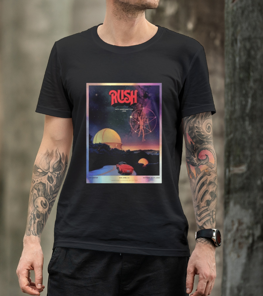 RUSH Fifty Something Tour 2026 San Jose SAP Center October 15 & 17 Concert T-Shirt