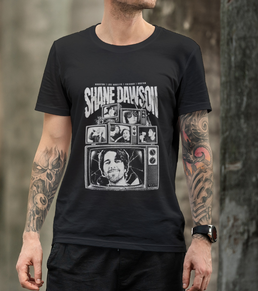 Shane Dawson 2026 Tour Retro TV Collage T-Shirt