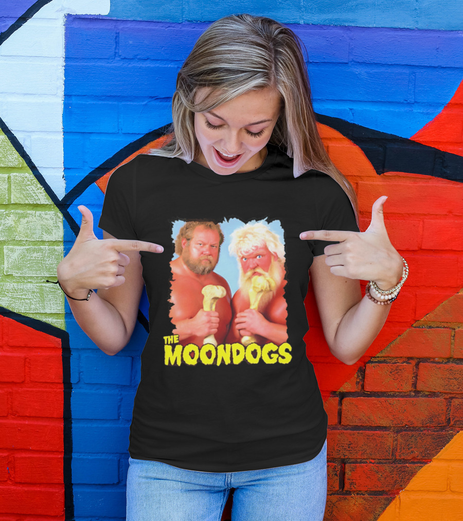 The Moondogs Wrestling Tag Team Iconic Bone Props T-Shirt