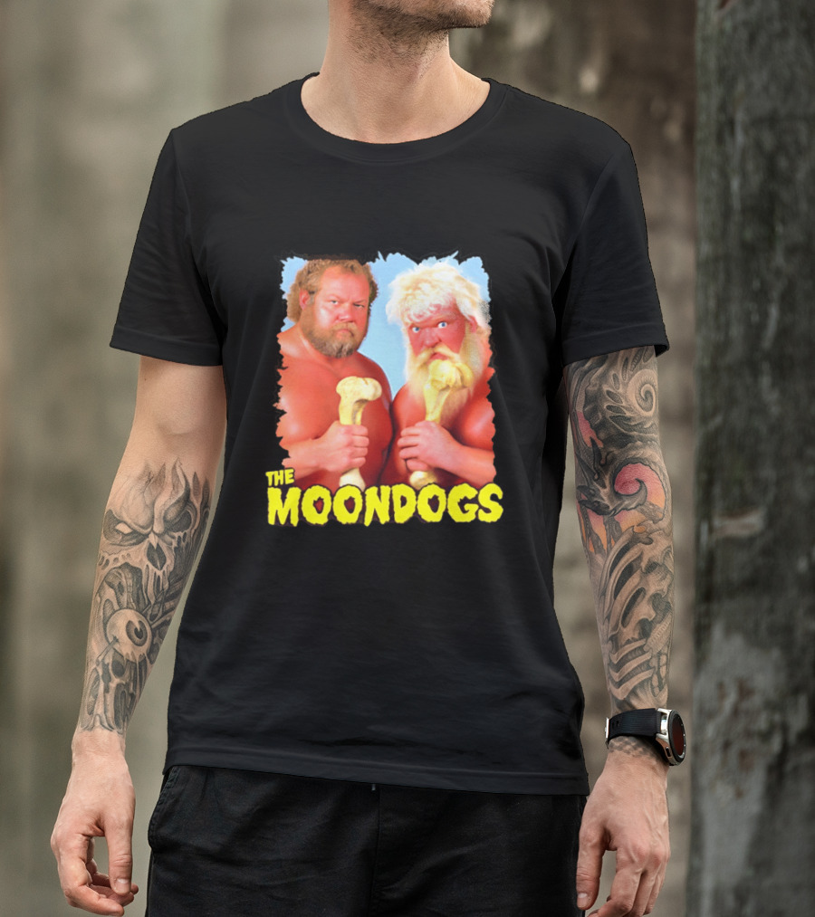 The Moondogs Wrestling Tag Team Iconic Bone Props T-Shirt