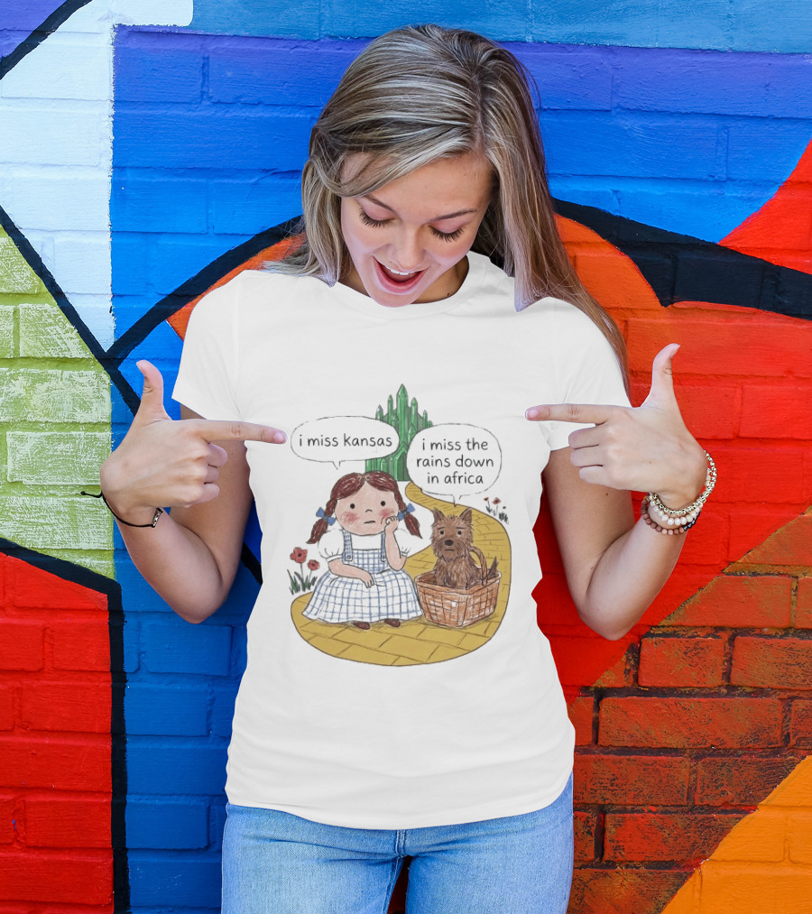 I Miss Kansas I Miss The Rains Down In Africa Toto Wizard Of Oz Mashup T-Shirt