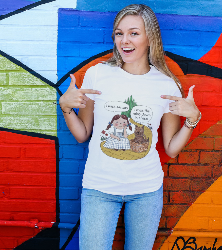 I Miss Kansas I Miss The Rains Down In Africa Toto Wizard Of Oz Mashup T-Shirt