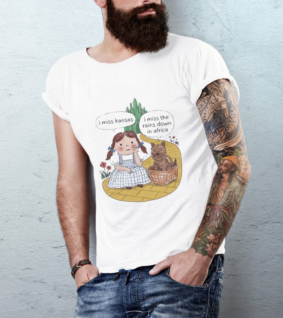 I Miss Kansas I Miss The Rains Down In Africa Toto Wizard Of Oz Mashup T-Shirt
