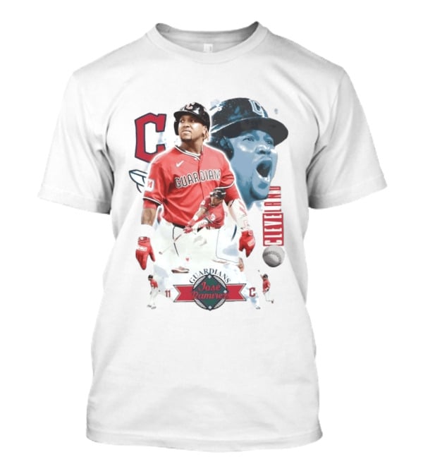 Cleveland Guardians José Ramírez 11 Collage Baseball T-Shirt