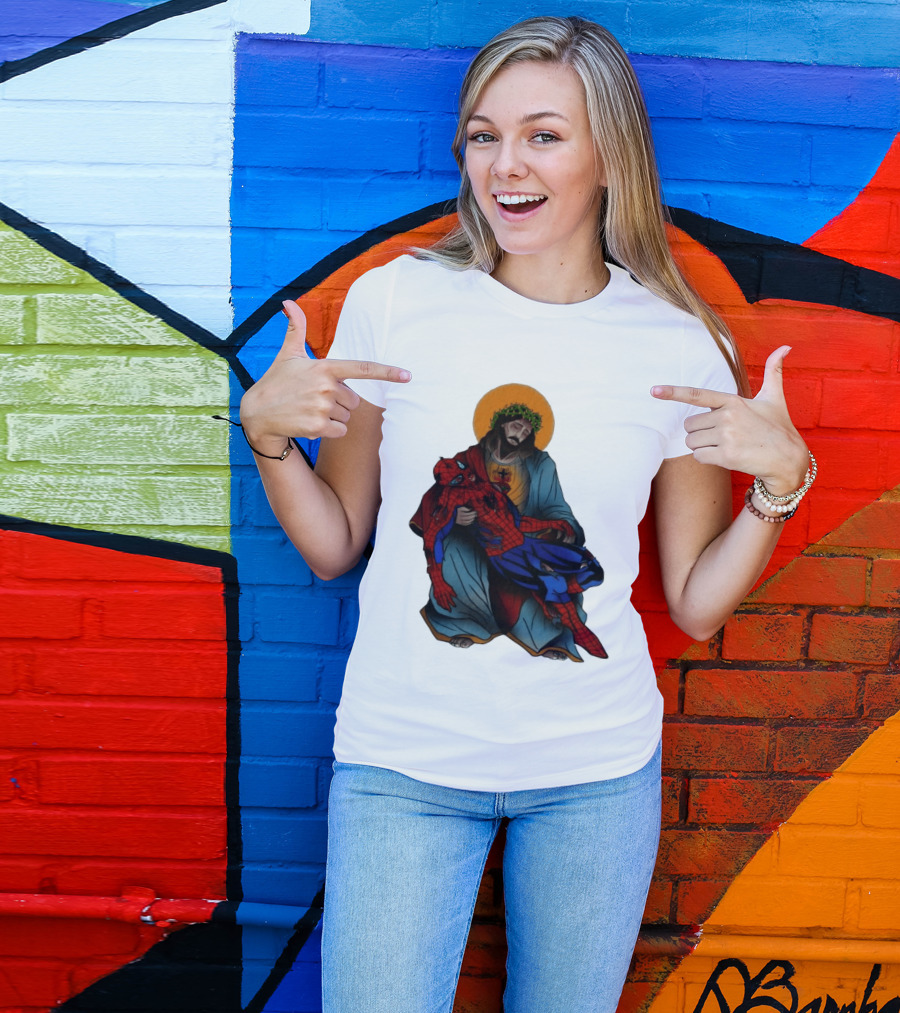 Spider Man Jesus Pieta Marvel T-Shirt