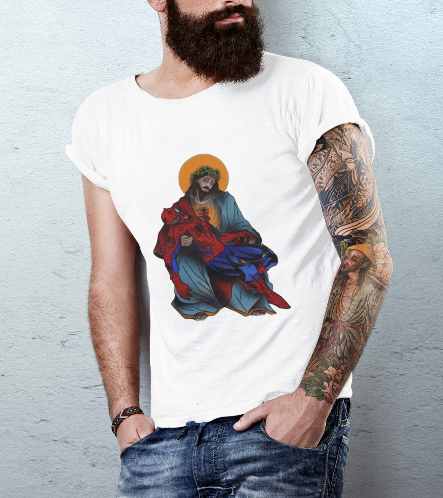 Spider Man Jesus Pieta Marvel T-Shirt