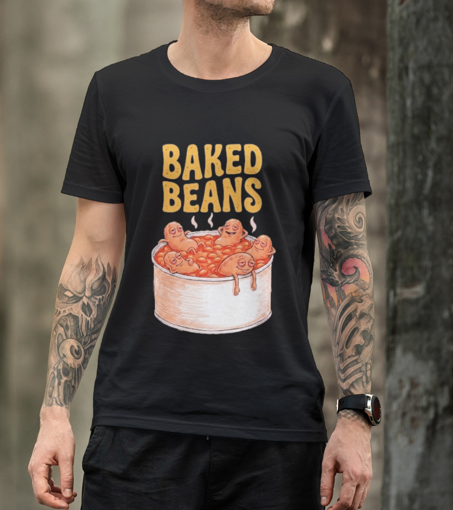 Baked Beans Funny Relaxing Cartoon Beans In Tin T-Shirt