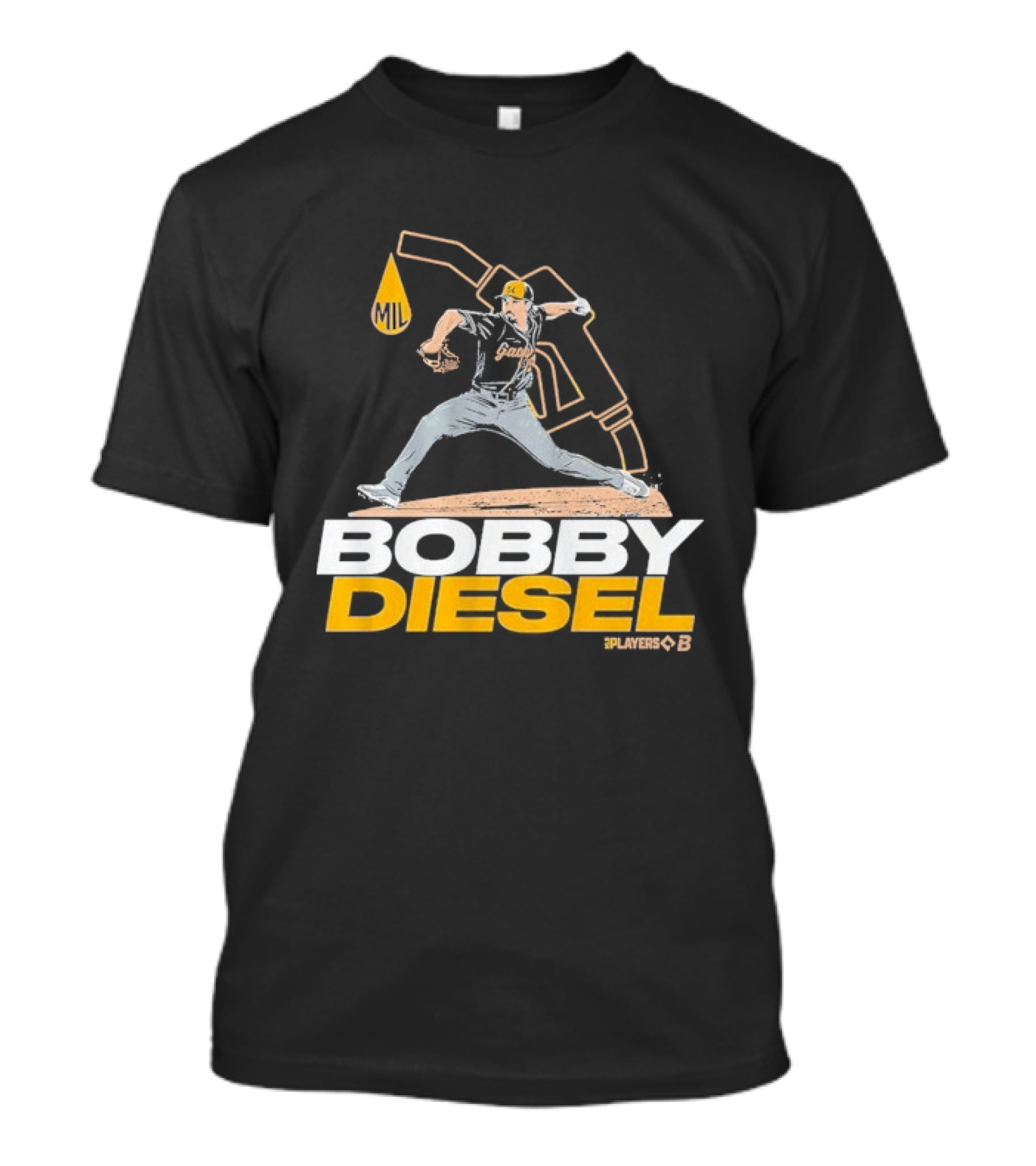 Bobby Diesel Pitcher Oil Can Baseball T-Shirt