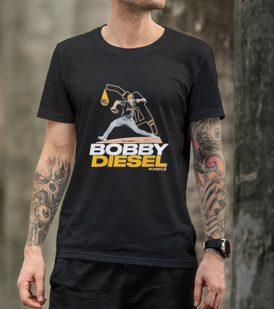 Bobby Diesel Pitcher Oil Can Baseball T-Shirt