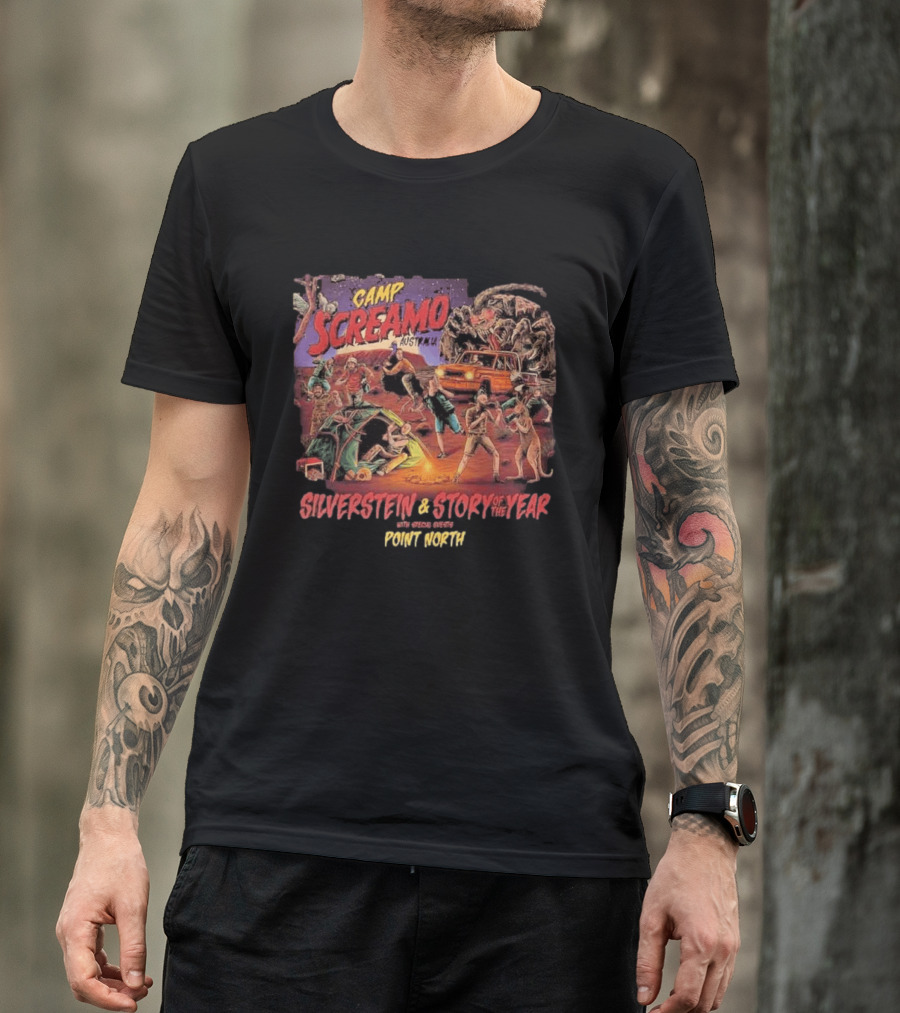 Camp Screamo Australia 2026 Silverstein Story Of The Year Featuring Point North T-Shirt