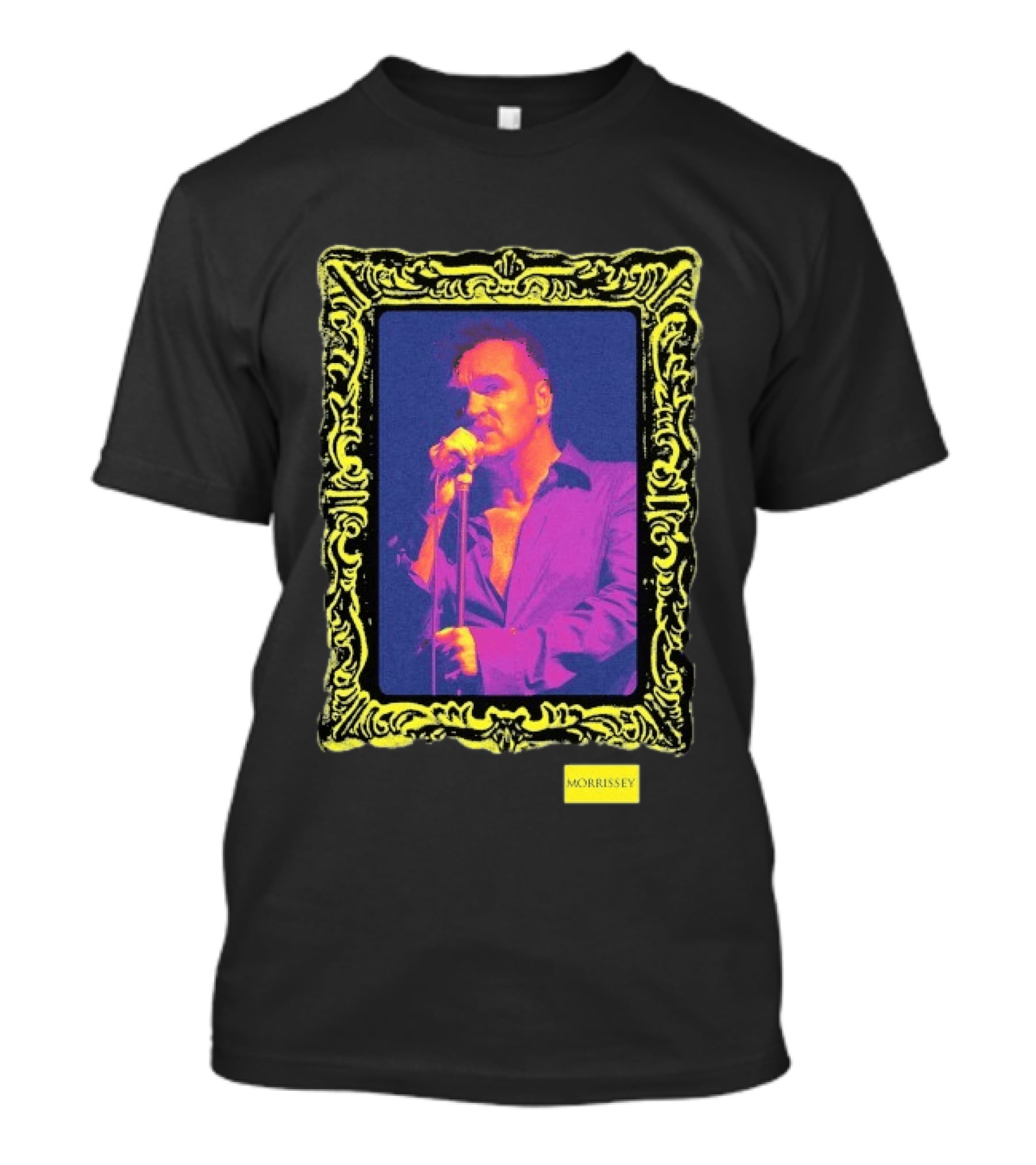 Morrissey Vibrant Stage Portrait In Ornate Frame T-Shirt