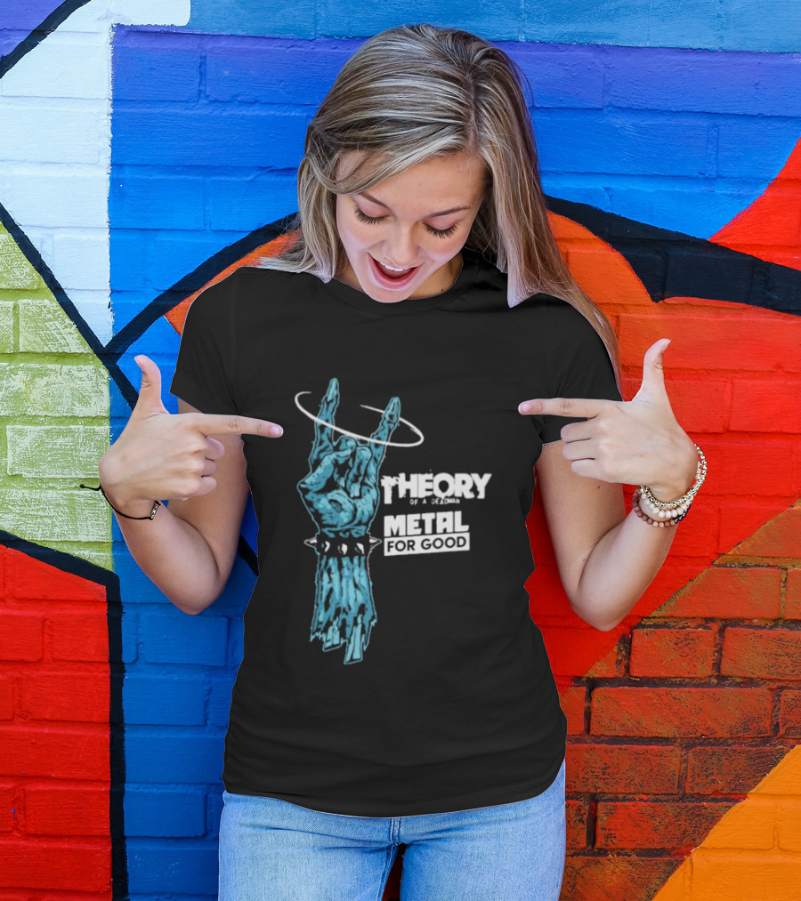 Theory Of A Deadman Metal For Good Blue Hand Halo Collaboration T-Shirt