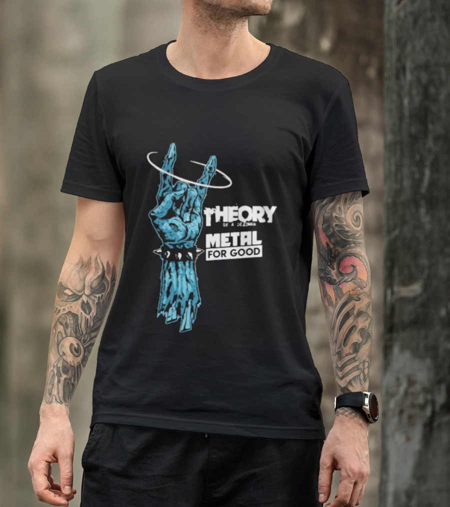 Theory Of A Deadman Metal For Good Blue Hand Halo Collaboration T-Shirt